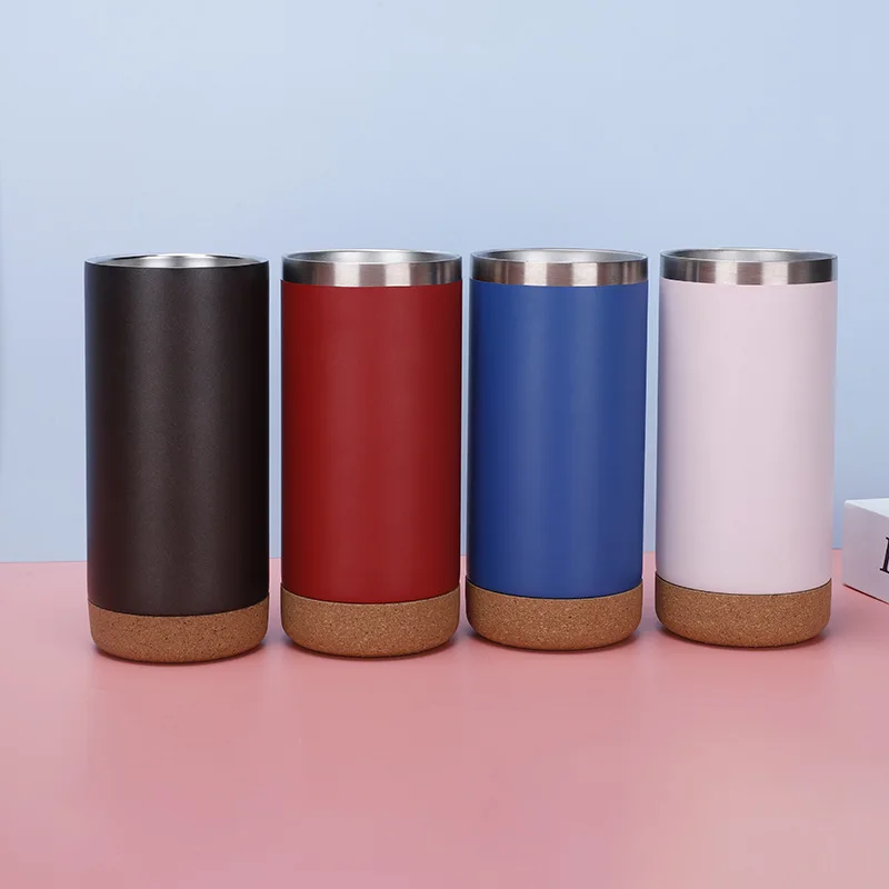 Rubber Wood Soft Bottom Hot Sale Mug 304 Stainless Steel Insulation Cup American Style Office Cup Coffee Cup With Handle