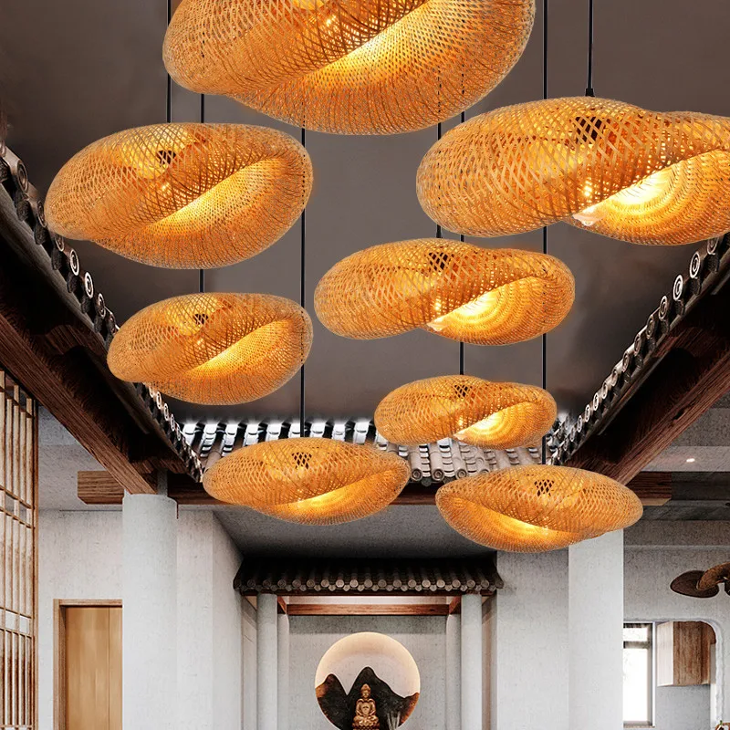 Factory direct sales of modern minimalist lamp  wooden art light restaurant creative bedroom decorative wooden chandelier