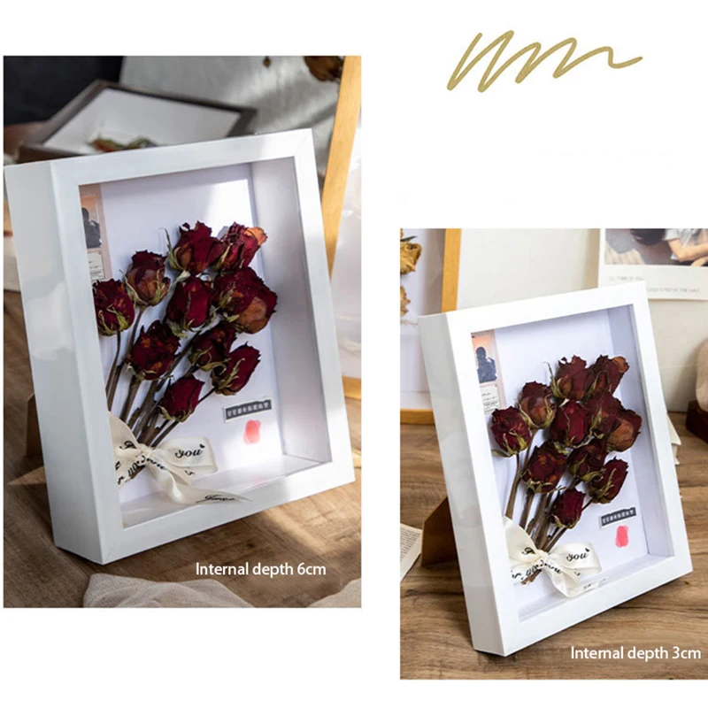 Деревянная 3d-рамка для теней, для домашнего декора «сделай сам», высушенные цветы, A4 4 5 6 7 8 10 16 дюймов, под заказ