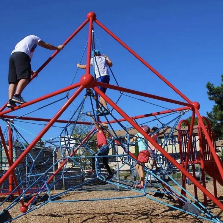 16mm 6 strand PP multi color steel wire combined rope for climbing net cargo