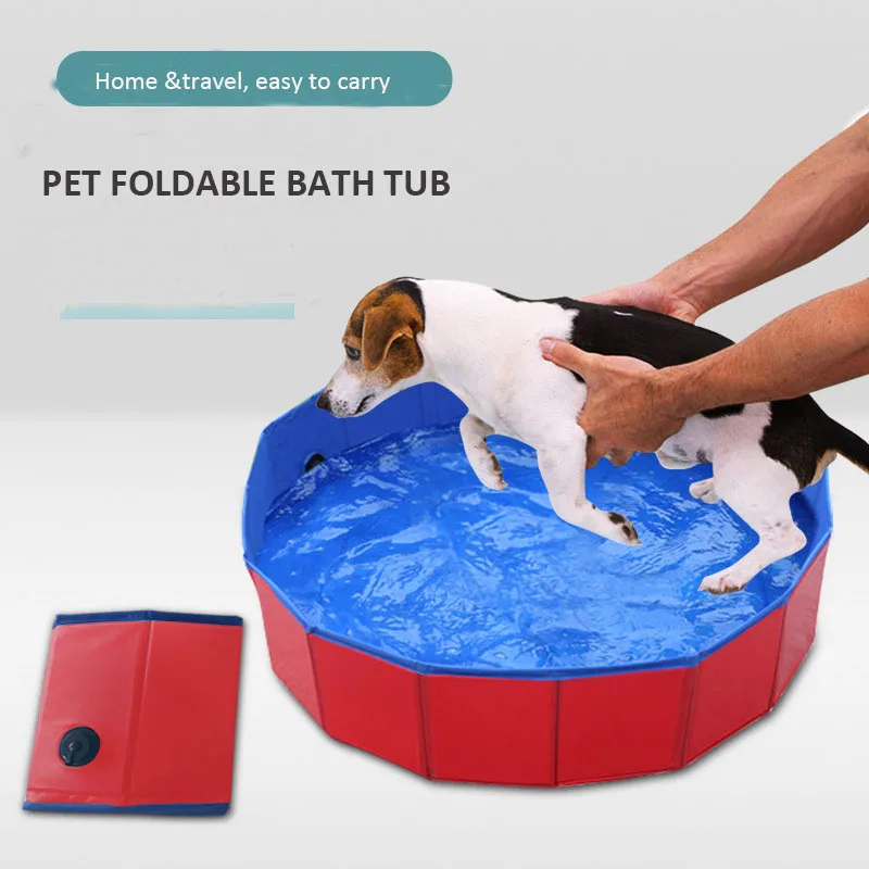 
Small MOQ Foldable PVC Cleaning Pools Collapsable Portable Pet Bathtub Pet Dog Swimming Pool 