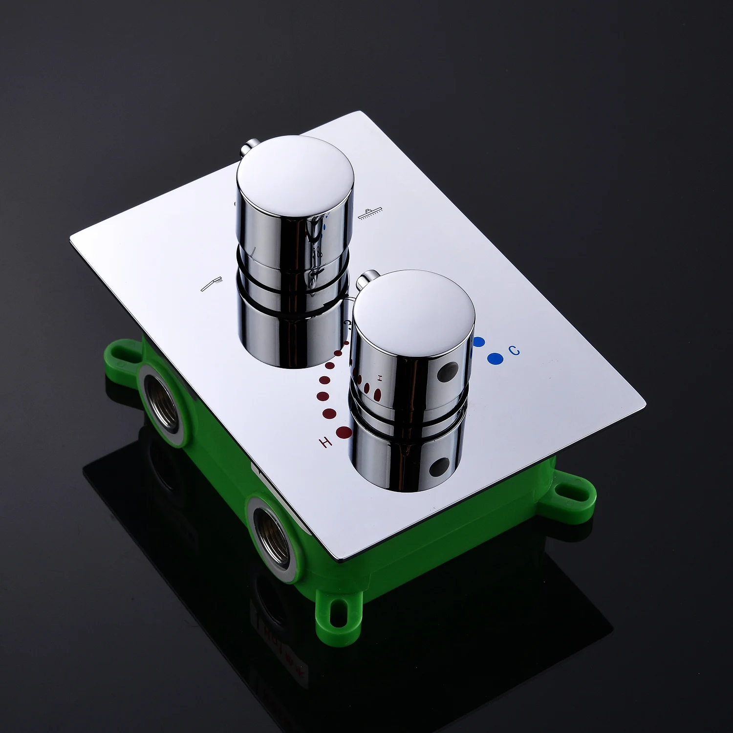 Bathroom Rainfall Shower System 10' Wall Mounted Shower Thermostatic Faucets set