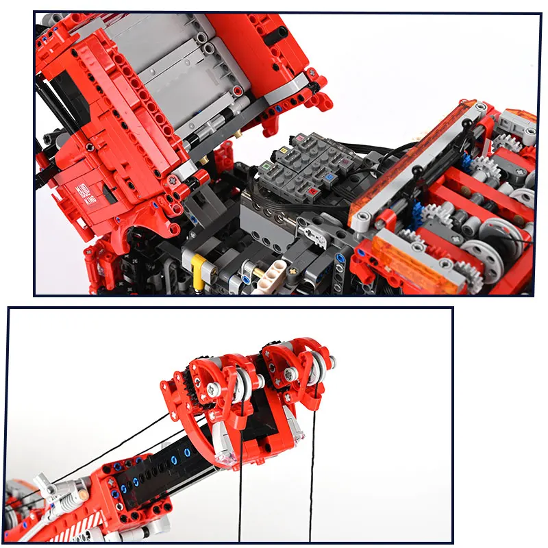 Hot Selling Mould King 17028 Road Rescue App Rc Remote Control Technic Engineering Construction Vehicles Building Blocks