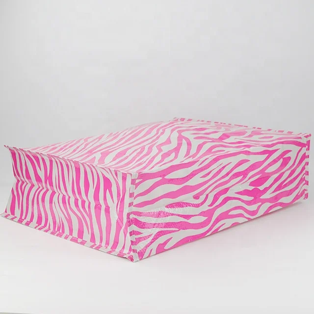 OEM/ODM Shopper Tote Customized Zebra Pattern Lamination Shopping Cheaper PP Woven Bag