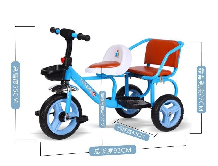 Wholesale double seat twins Factory 3 Wheels Bicycle Balance Bike Car Kids Tricycle Child 3 Wheel Kids Baby Tricycle Low Moq