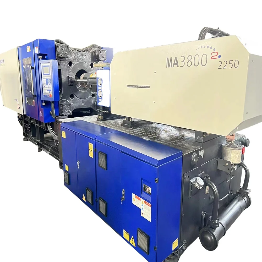 Cheap china reliable Haitian 380ton plastic fruit vegetable crate bucket chair pipe hanger making injection molding machine