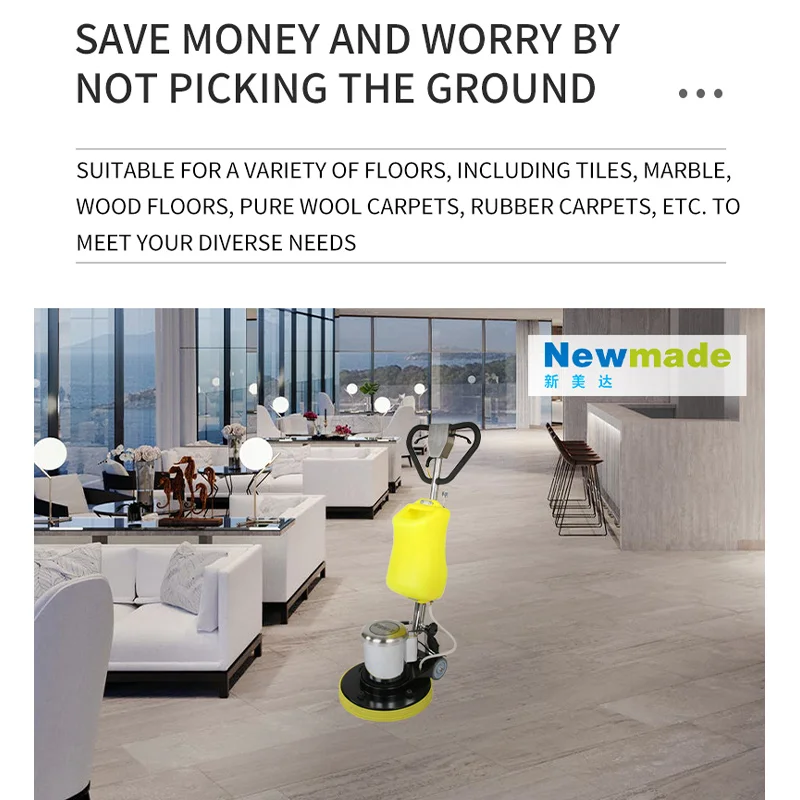 Floor Cleaning Machine Single Disc Floor Sweeper Multifunction Burnisher