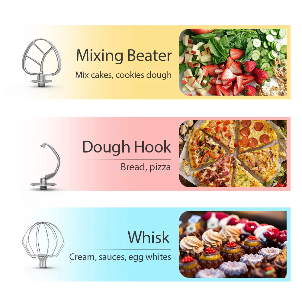 Professional electric multifunction high quality planetary stand cake kitchen 5L stand mixer for baking