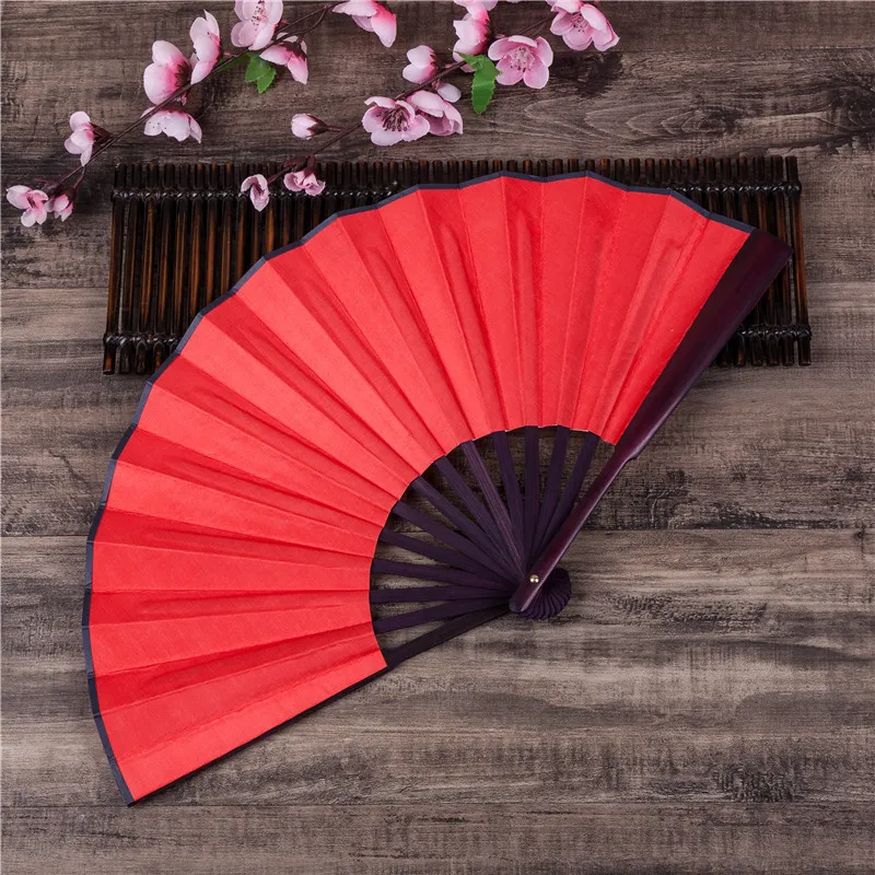 8inch/10inch Sublimation Blank Folding Polyester Bamboo Fan Bamboo Fabric Folding Hand Fan Customized