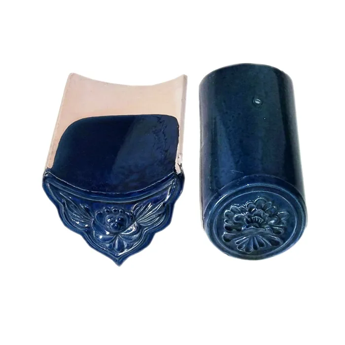 Chinese Blue clay tile roofing glazed for ancient Thai temple building roof