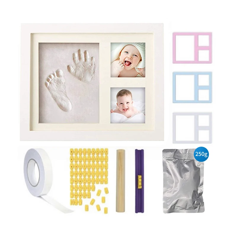newborn baby handprint or footprint handprinter baby handprint clay baby footprint photo frame kit