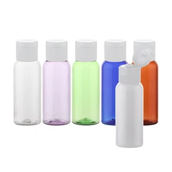 Colorful 10 ml 15 ml 20 ml 30 ml 40 ml 50 ml plastic pet squeeze lotion bottle with flip top cap