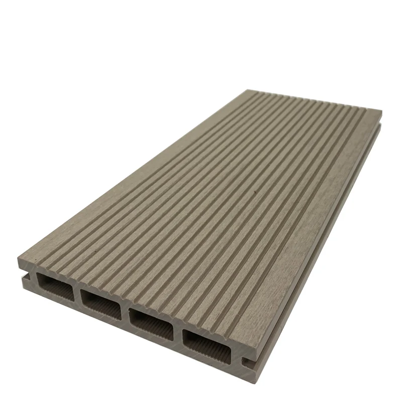 Synthetic teak wood plastic composite decking board