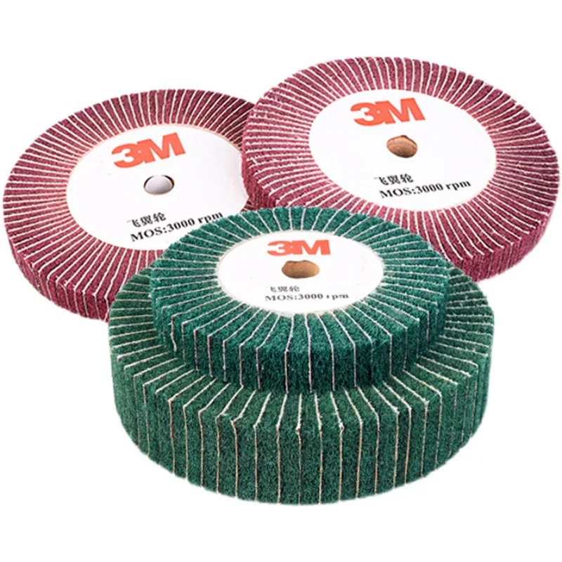 3M flying wing wheel fiber wheel cleaning cloth wheel sanded stainless steel wire drawing nylon polishing tool