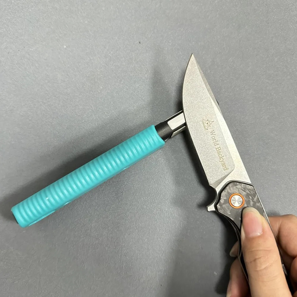 Premium multi-function mini knife sharpener with scissors stage Diamond  Coarse and fine retractable knife sharpening tool