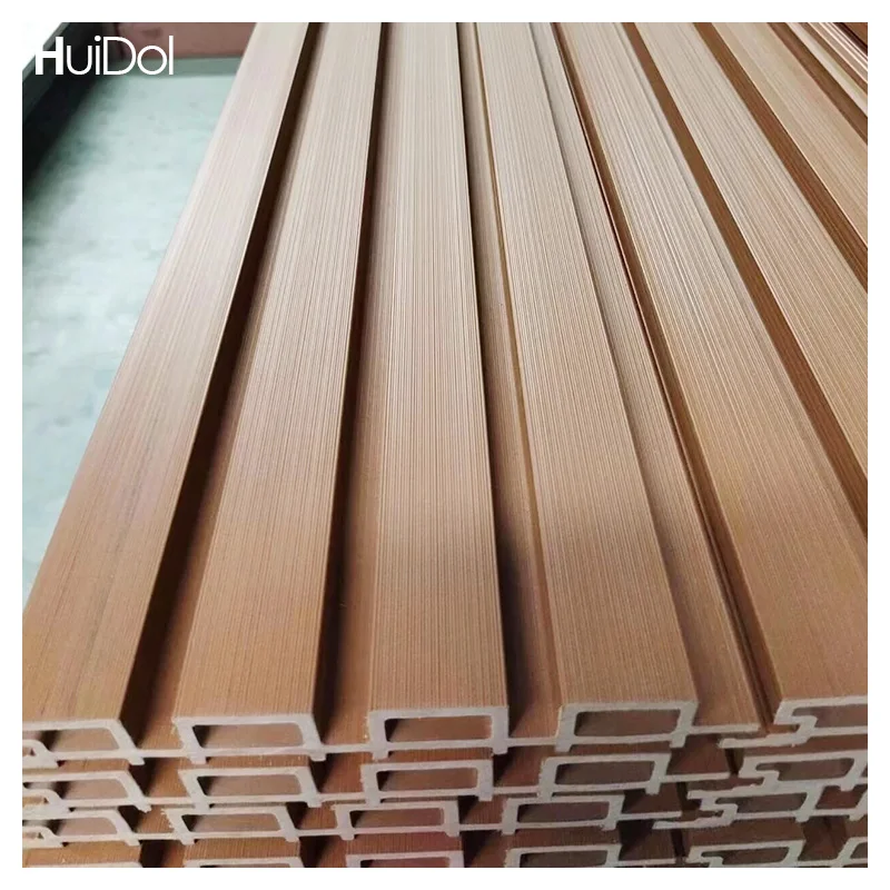 Factory Direct Wood Grain Exterior Wall Panel Louvers Outdoor Wpc Wall Cladding