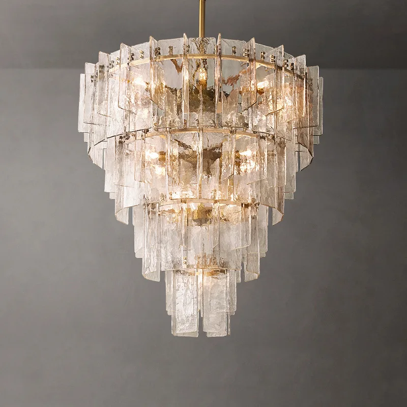 Custom chandeliers pendant lights led design art villa staircase luxury high ceiling light hanging crystal modern chandelier