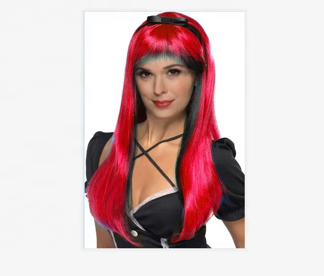 Парик ведьмы красного и черного