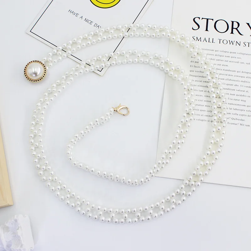 Fashion Versatile Waist Chain Pearl Waist Chain Decoration Women Waist Belt