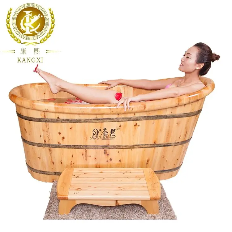 150cm 59inch  wholesale Portable Cedar Wooden bathtub new products