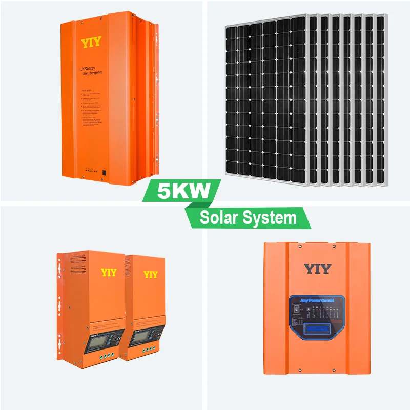 Solar Energy Storage Batteries 5KW 2KW 1KW Solar Energy System Off Grid Power Wall 5KW Solar Power System