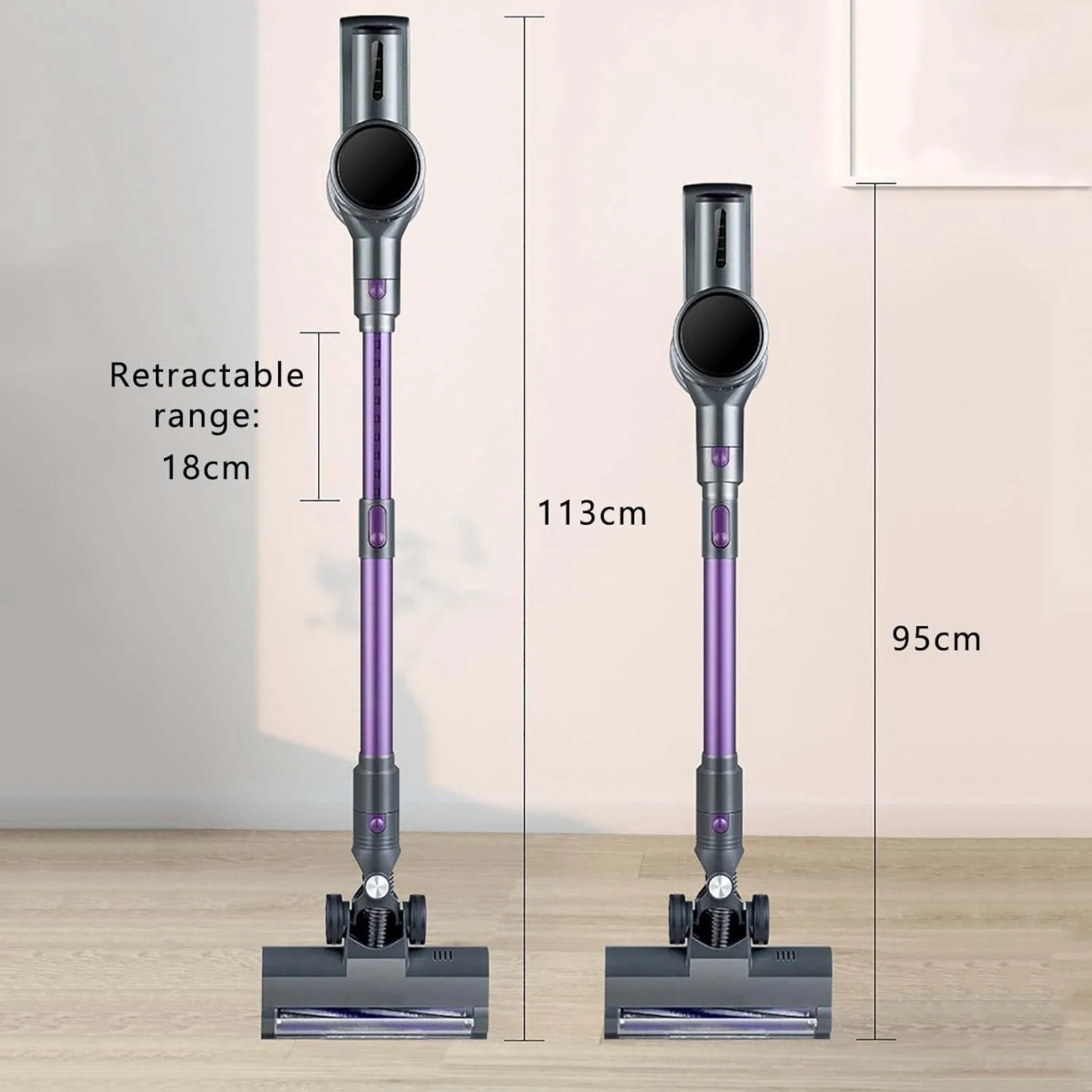 20kpa Super Suction Cordless Battery Power Operation Powerful Handheld Portable Bagless Cyclone Brushless Stick Vacuum Cleaner