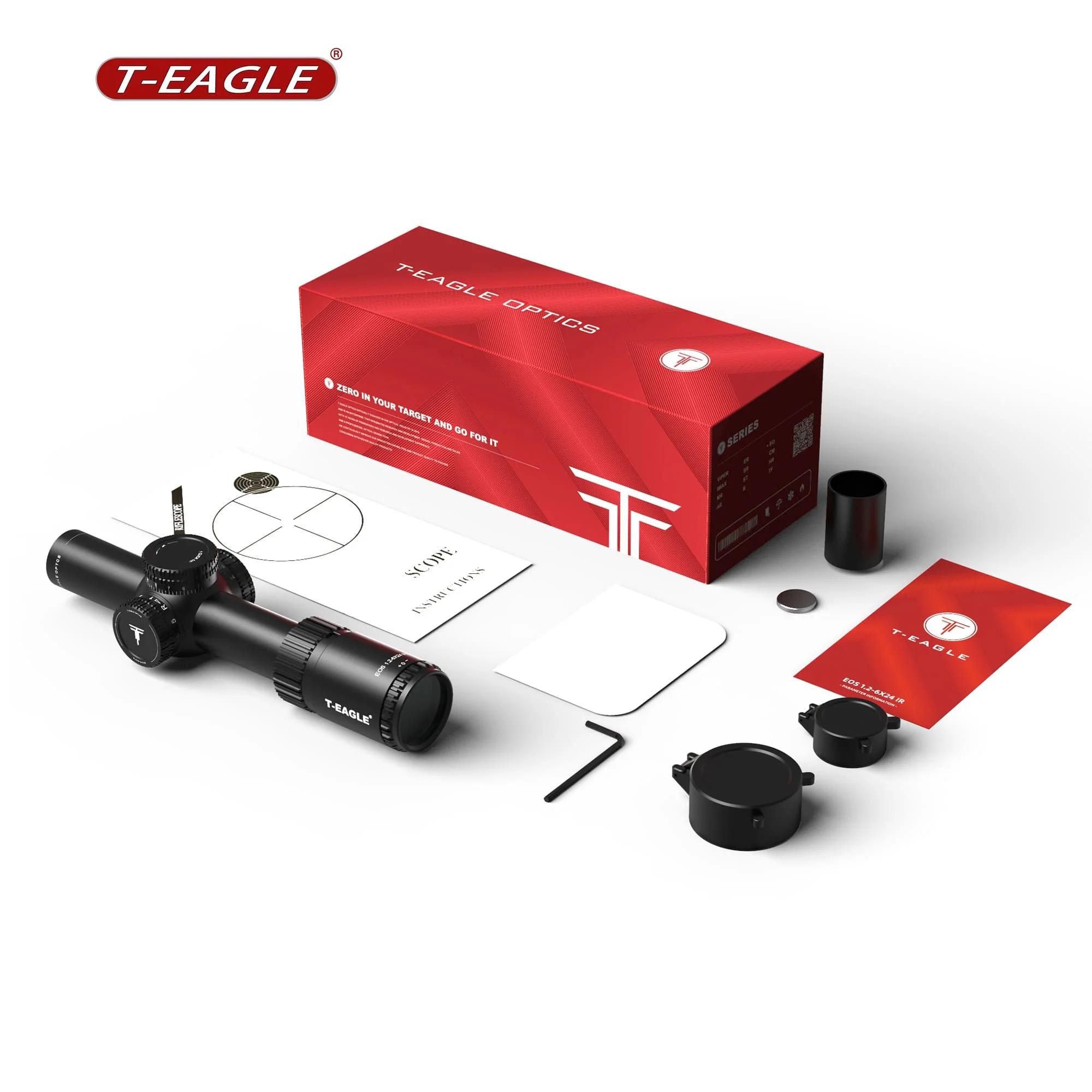 T-EAGLE EOS 1.2-6X24 IR New Model Illumination Telescope Clear Imaging Hunting Camera Teagle Optics Hunting Scopes & Accessories