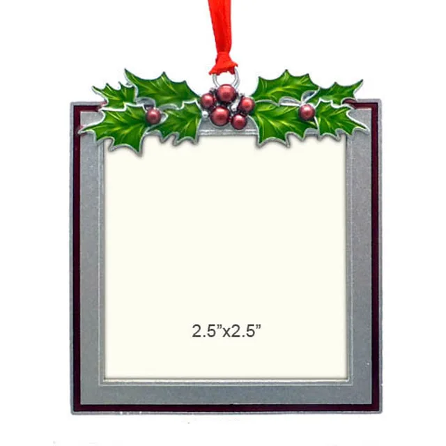 BEST SELLER METAL CHRISTMAS ORNAMENT SNOWFLAKE MINI FRAME TREE ORNAMENT