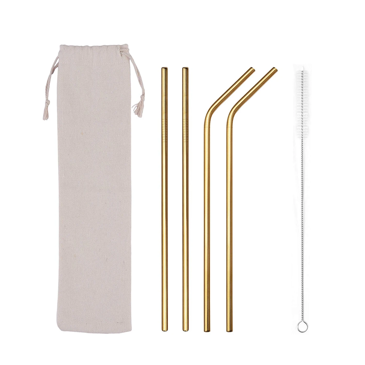 Food Grade Metal 6mm 8mm 12mm Gold Hot Drink Colorful SUS 304 Stainless Steel Straw