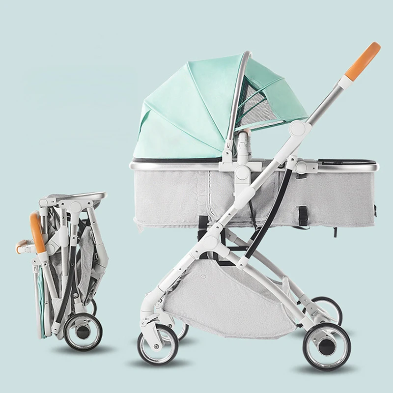 
one-hand fold Sitting and Lying Two-way push Light and convenient space saving Multifunctional baby stroller travel 