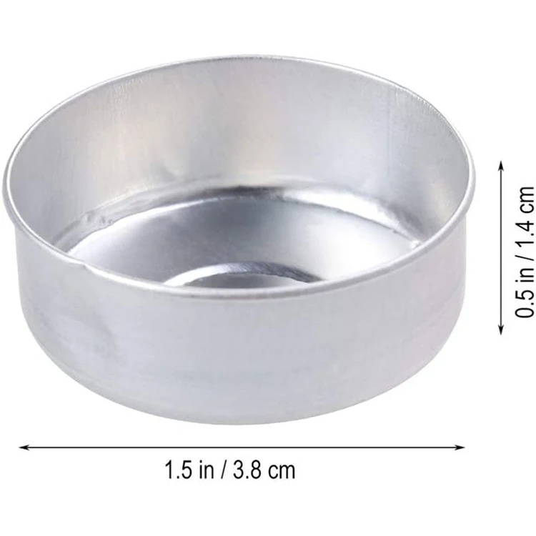 Party Wedding Indoor Decoration Silver Small Empty Tea Lights Candle Aluminum Tin Jar