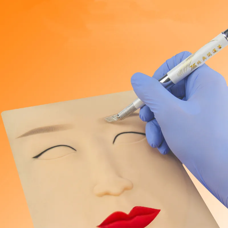 3D Silicone Whole Face Skin Permanent Makeup tattoo practice Silicone Doll Face Skin