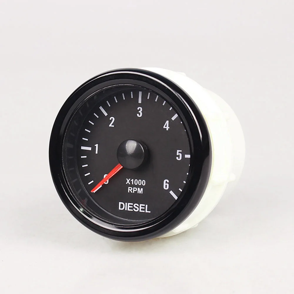 52mm Universal Waterproof Diesel Gasoline Engine Tachometer 6000RPM With Hourmeter REV Counter