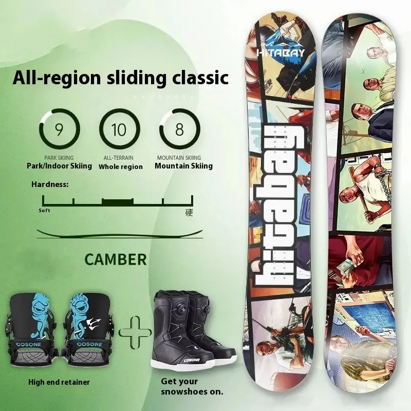Wholesale Winter Outdoor Sports Ski & Snowboard Set for Carving & Winter Sports