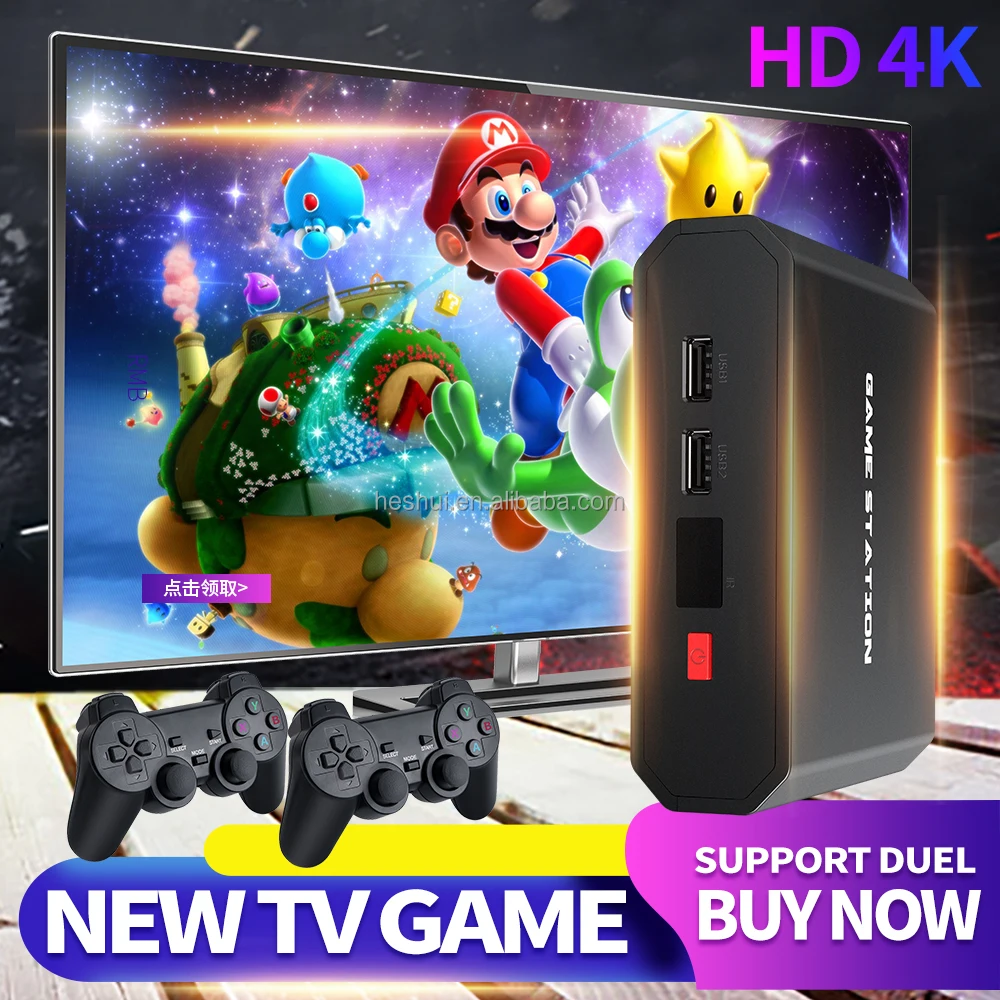 M6 Video Game Console games 4K   2.4G Wireless  Built 10000 Classic Games   Emulator Retro Console  Gamepad