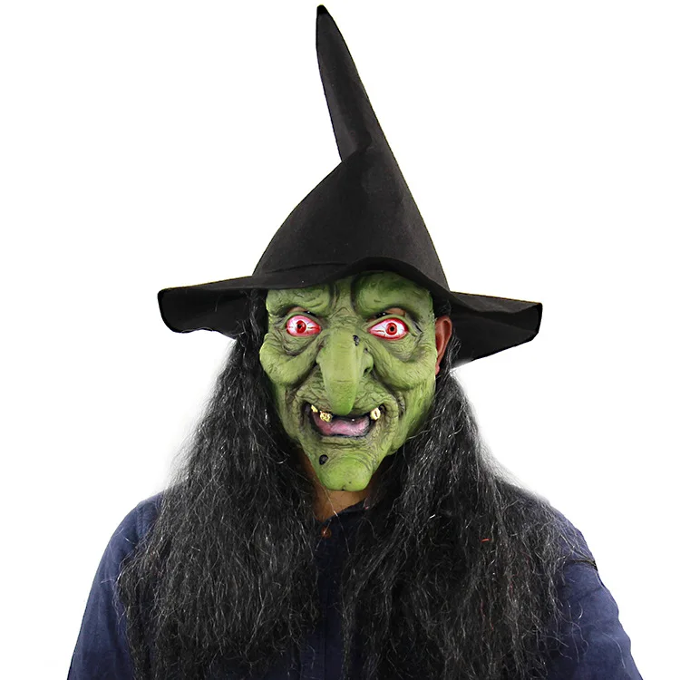 Demon clown mask latex horror ghost scary funny mask halloween room escape props