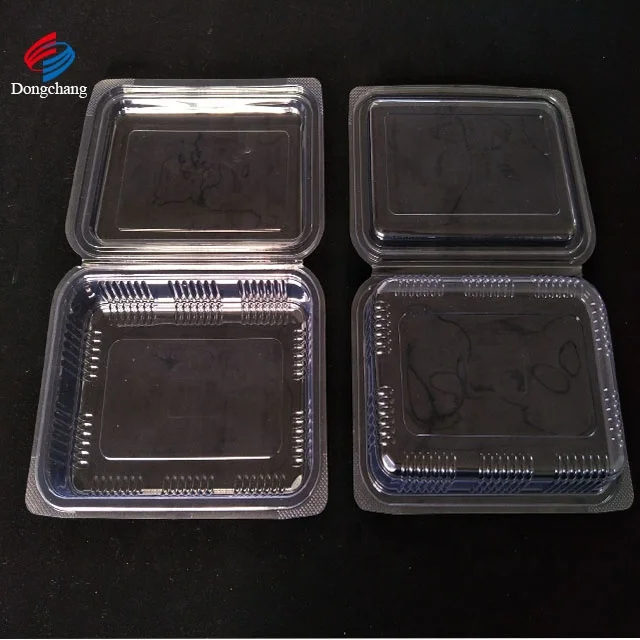 PET  blister container with lid for  food plastic tray