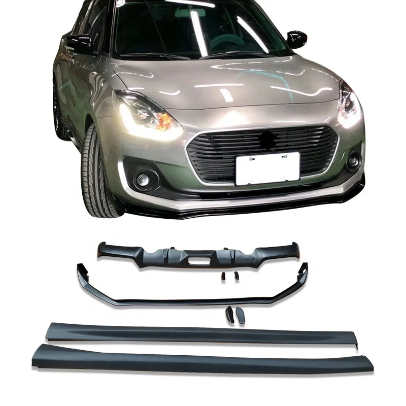 Бодикит для Suzuki Swift 2016-2020 бампер для губ Передние Губы боковые юбки задние губы спортивные для Swift 2018 ABS из высококачественного материала черный