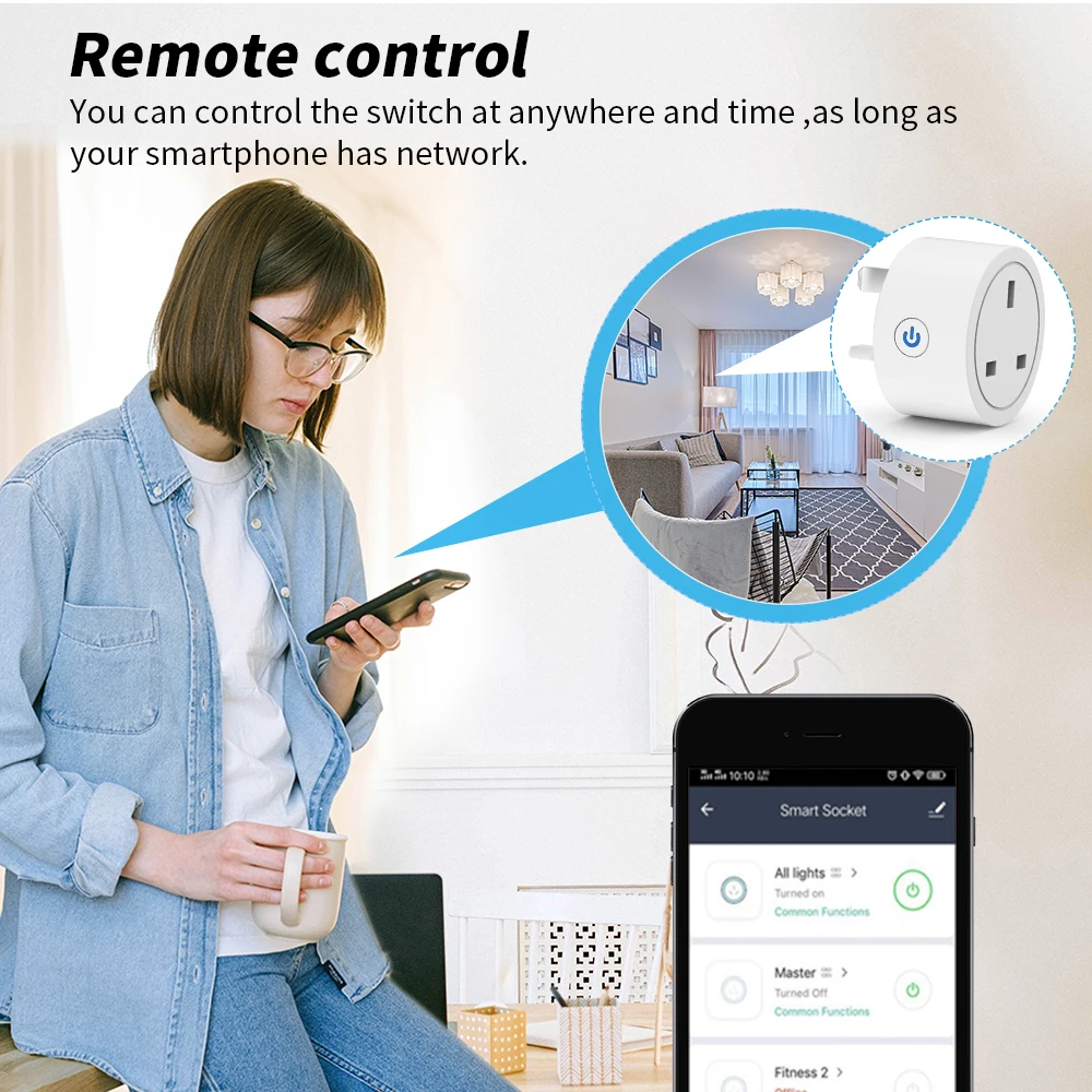 Wi-Fi, UK розетки Aleax сроки Tuya Smart life APP беспроводной пульт дистанционного управления умный измеритель мощности Электрический штекер розетка