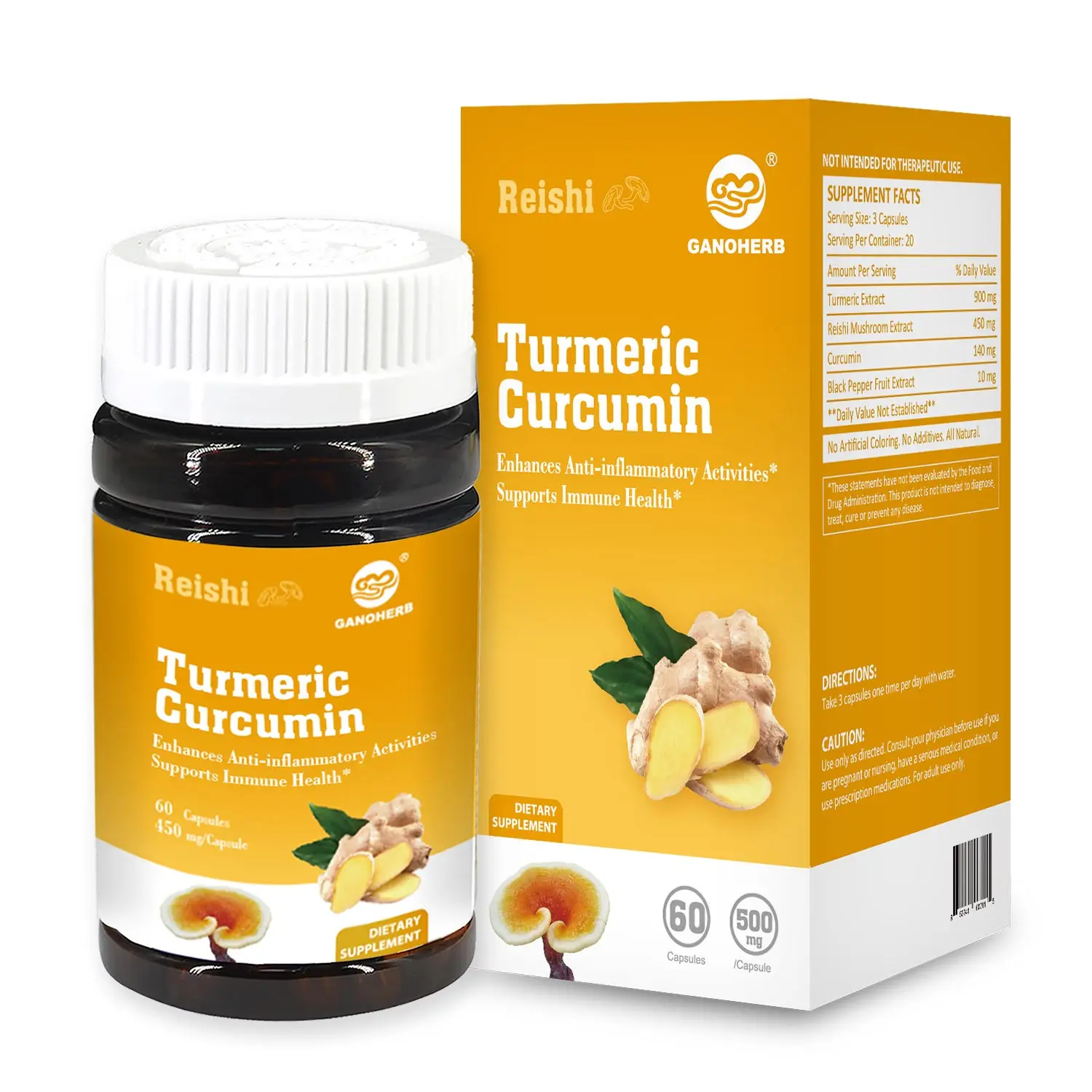 
Hot Sale Dietary Supplement Turmeric Curcumin Capsules,Premium Pain Relief & Joint Support  (60780999090)
