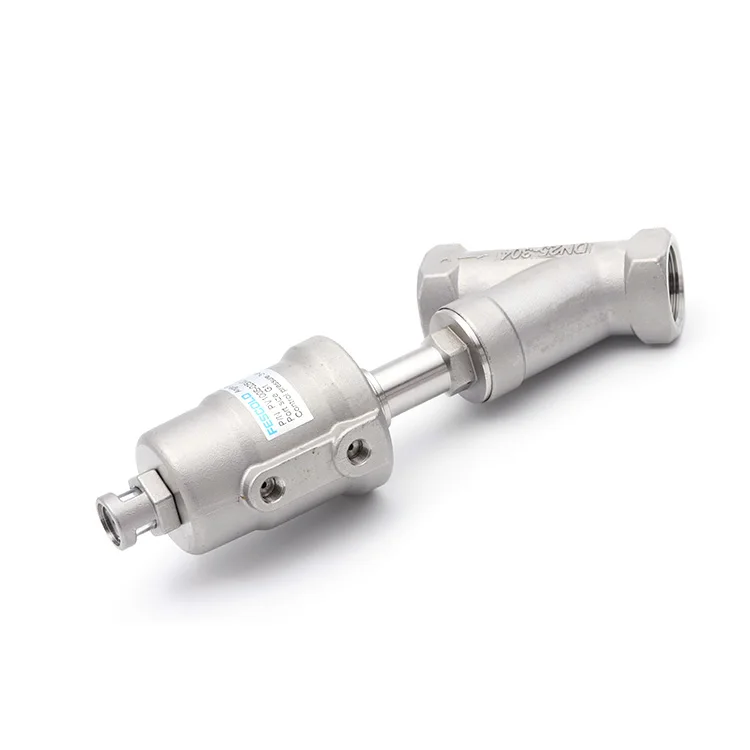 PV100S series full stainless steel high temperature resistant y-type angle seat valve