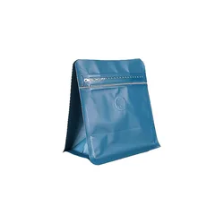 Waterproof Dampproof Custom Bottom Matte Black Resealable Zipper Bag Printing Logo Coffee Beans Packaging Bags With Valve