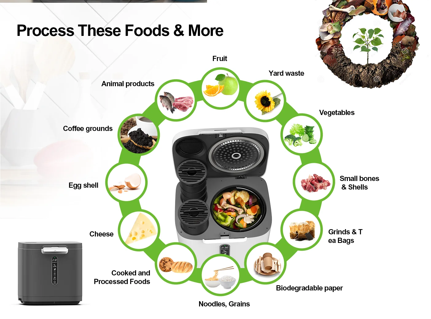 Home food waste transfer machines to fertilizer food waste recycling machine oem kitchen waste disposer