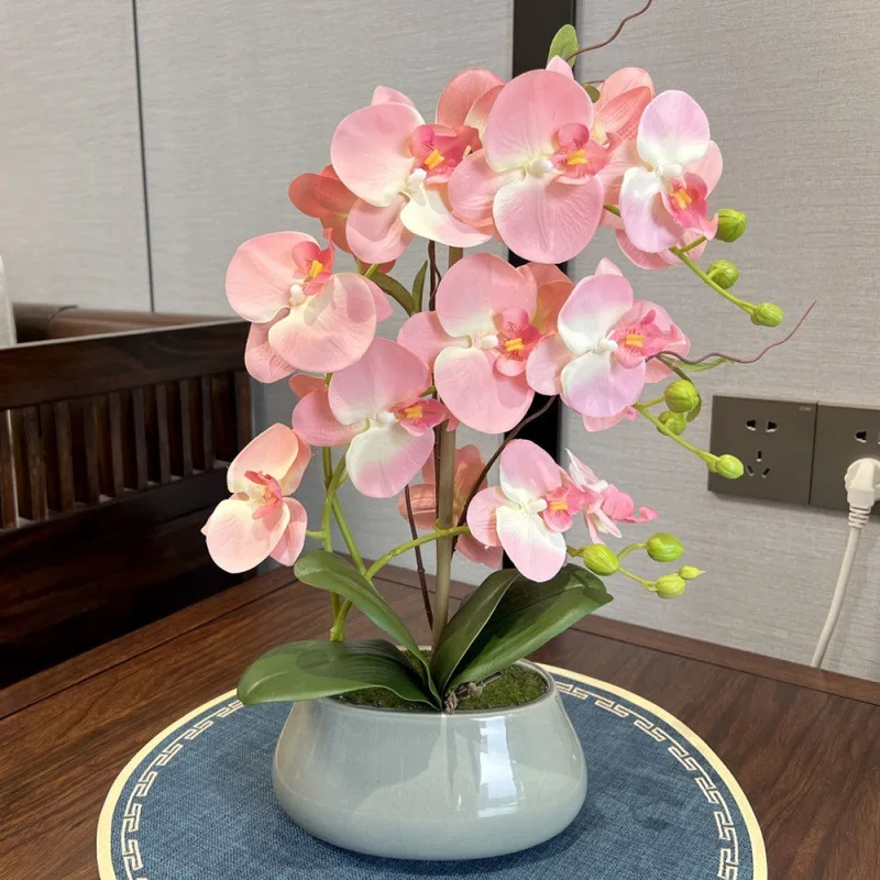 Phalaenopsis искусственный цветочный горшок набор перед крыльцом гостиной керамический украшение