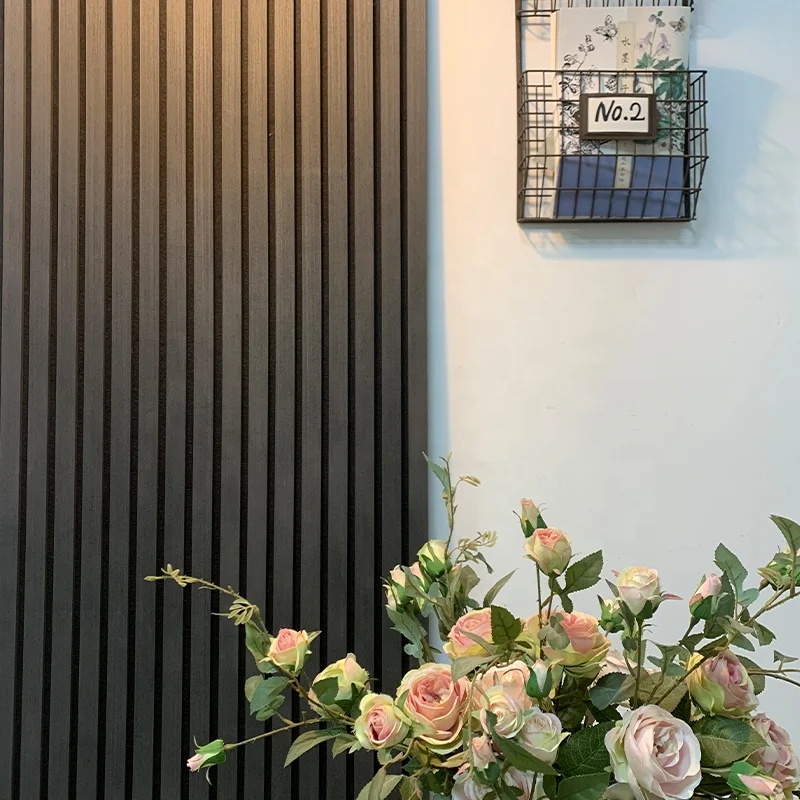 Forest Wood Slat Wall Sound Flame Retardant Heat Insulation Interior Acoustic Panels