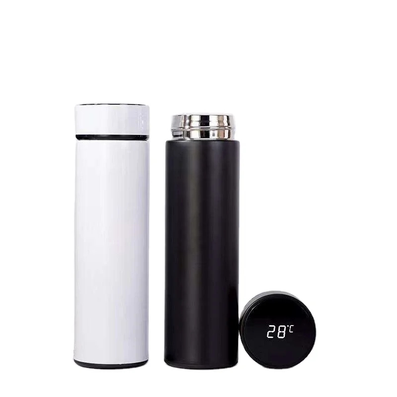 Wholesale Customized Smart LED Water Bottle Digital Temperature Bottle 500ml Vacuum Flasks with LED Temperature Display