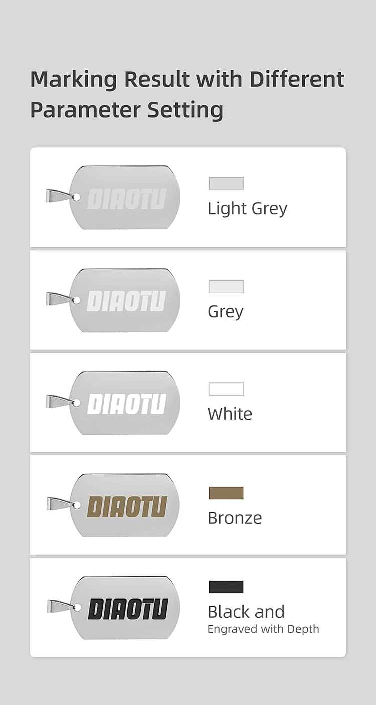 Diaotu 20W Laser Marking Machine Metal Credit Card machine Iphone Laser Machine