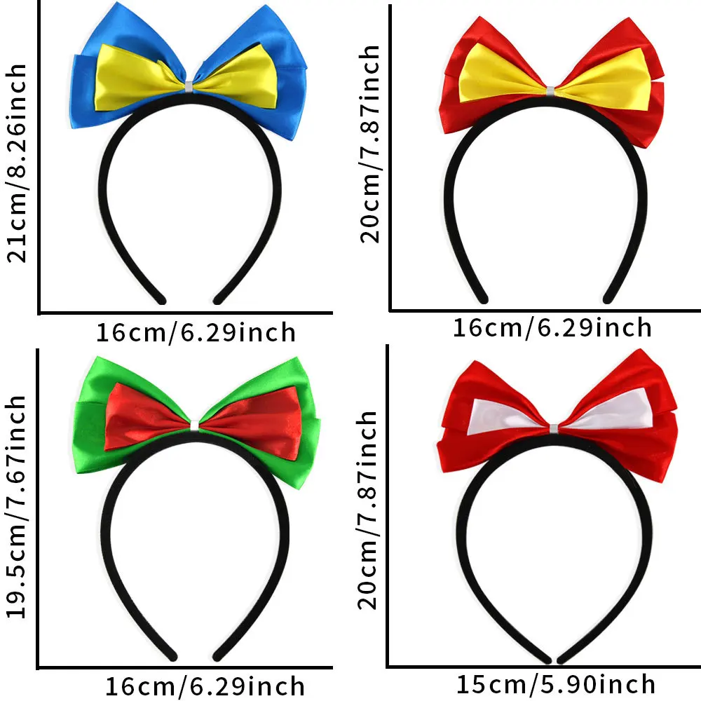 2024 Soccer Cup Cheerleaders Cute Hair Band Flag Bow Knitted Tie Headbands Normal Size Party Decorations Accessory Usage