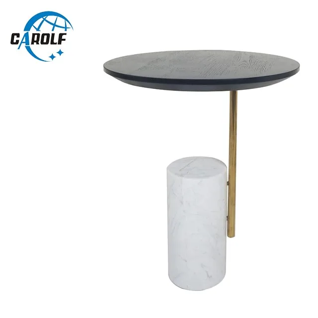 Carolf Nature Marble  Living Room Modern Round Smart Coffee Table