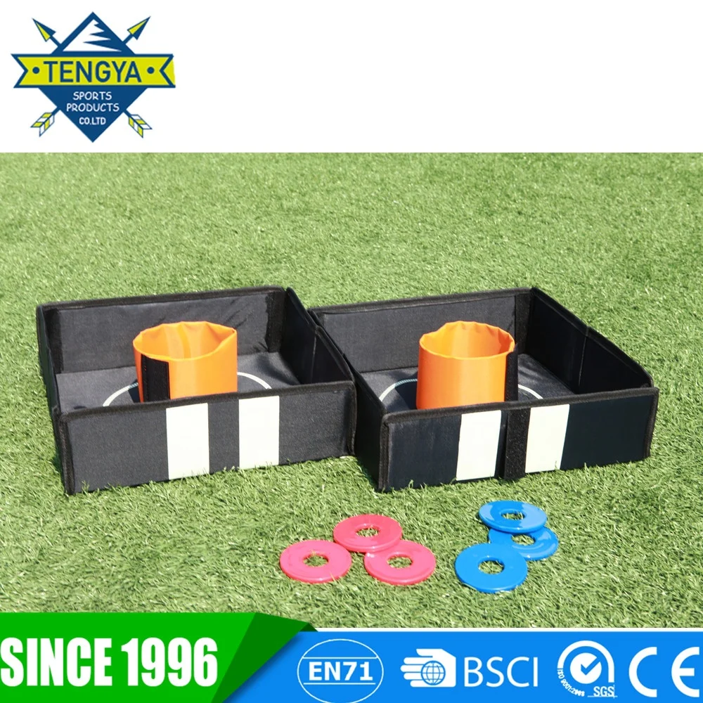 Outbound Collapsible Washer Toss Tic Tac Toe Game Set 2 in 1 Bean bag
